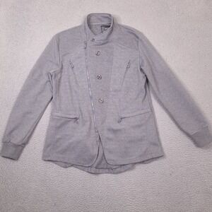 Brooklyn Standard‎ Coat Womens Large Gray Asymetric Zip Designer Jacket